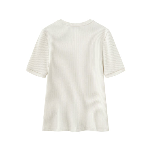 T-Shirt w/ Stones - Ivory