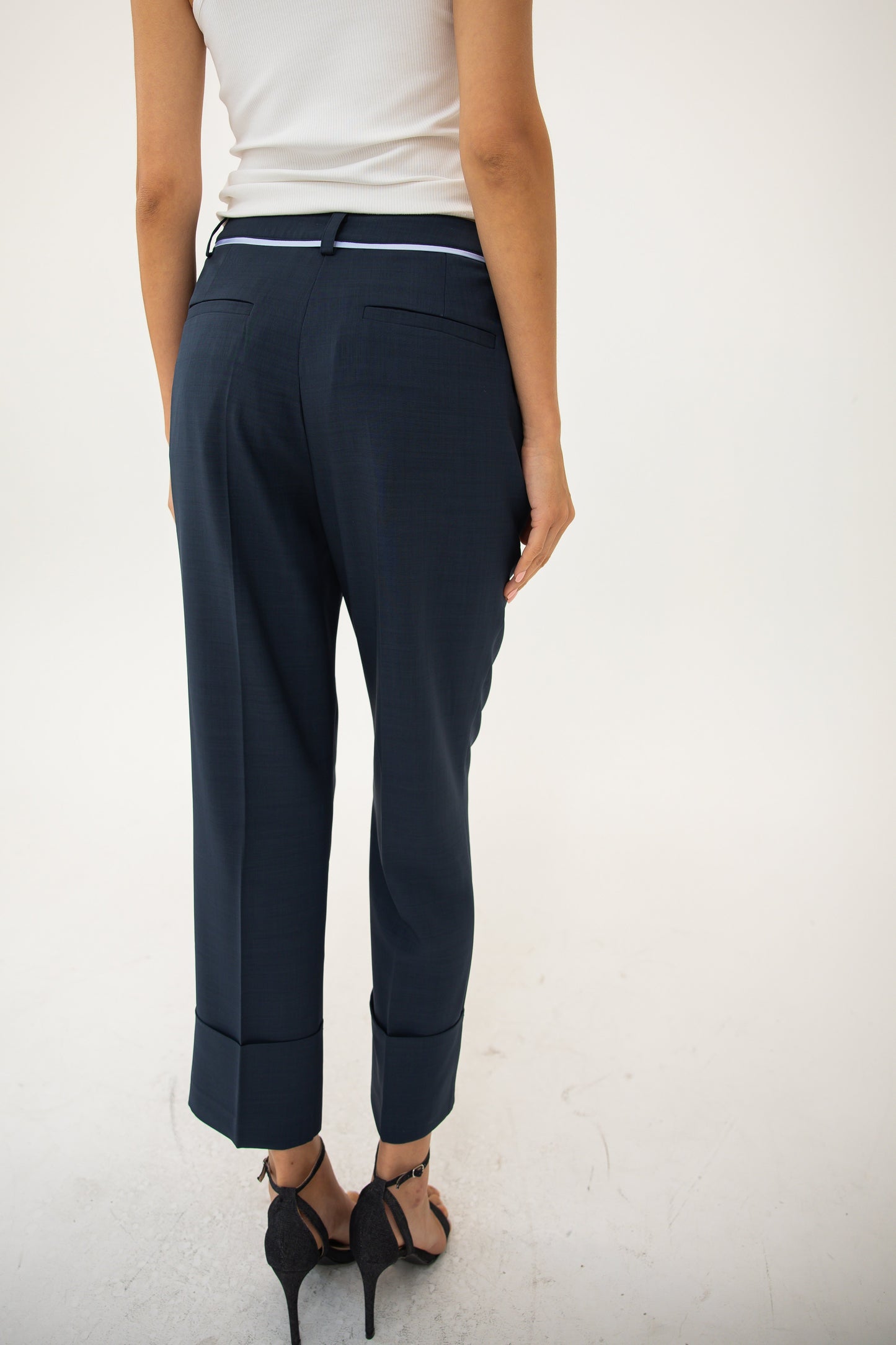 Slim Trouser w/ Piping - Ink