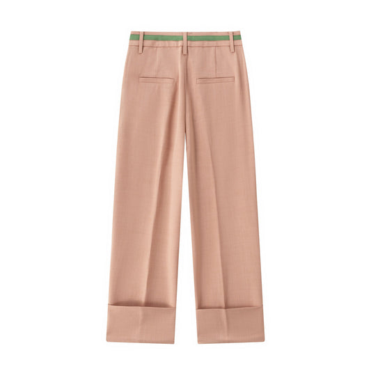 Slim Trouser w/ Wide Cuff - Rosewood