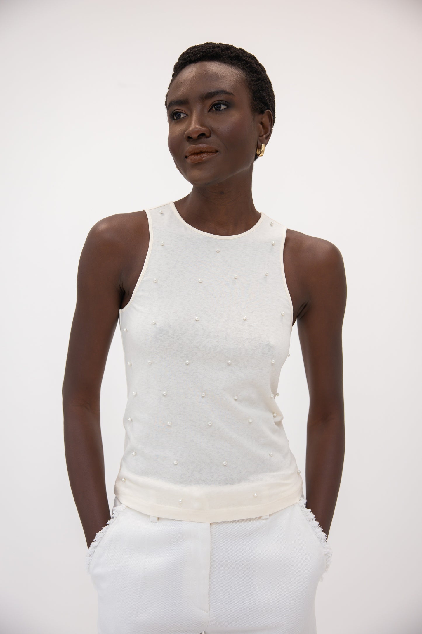 Pearl Tank - Ivory