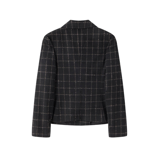 Nadia D.B. Blazer - Black Plaid