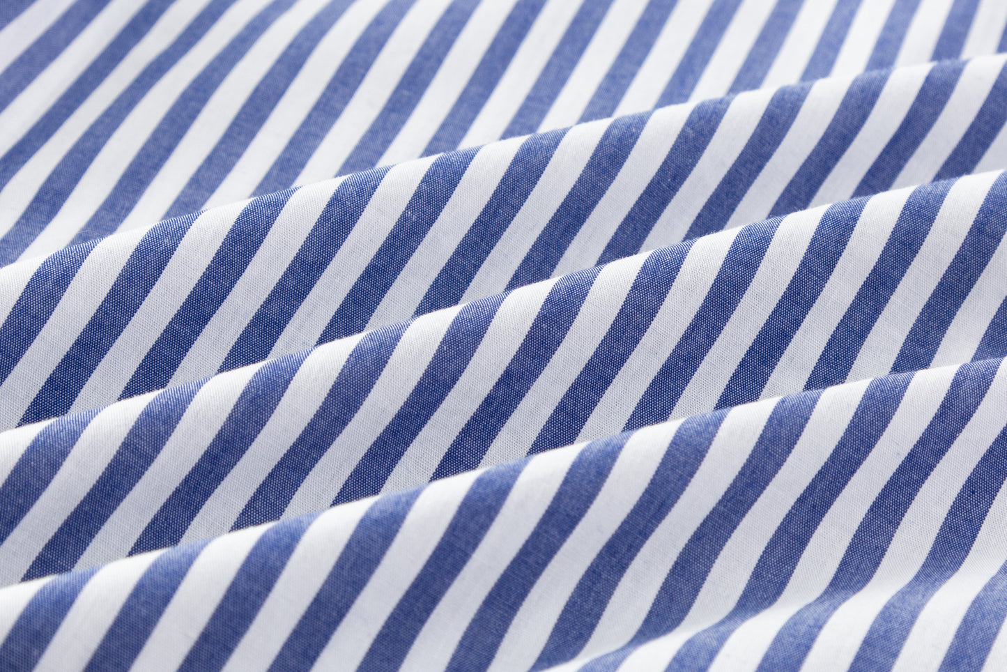 Perfect Fitted Shirt - Blue Stripe / Green Contrast