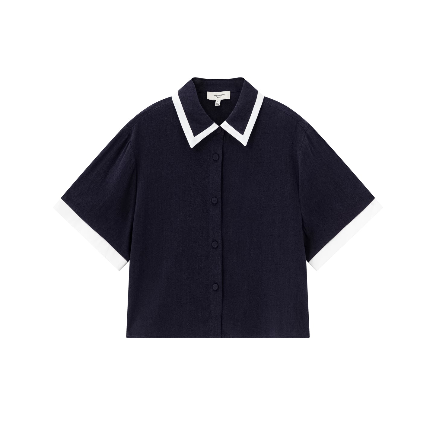 Amelia Blouse - Navy / White