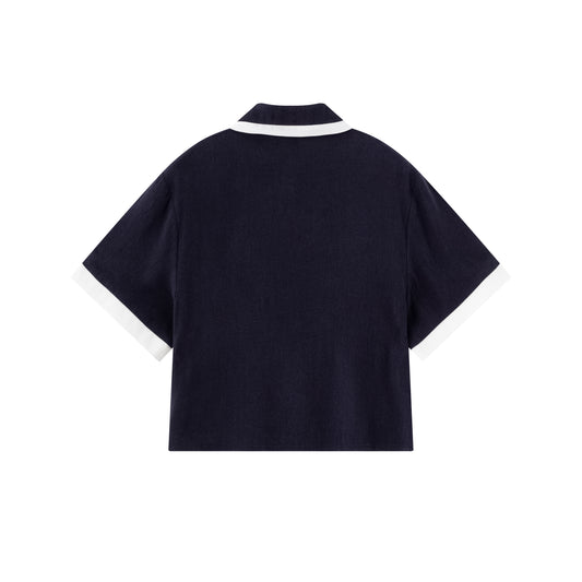 Amelia Blouse - Navy / White