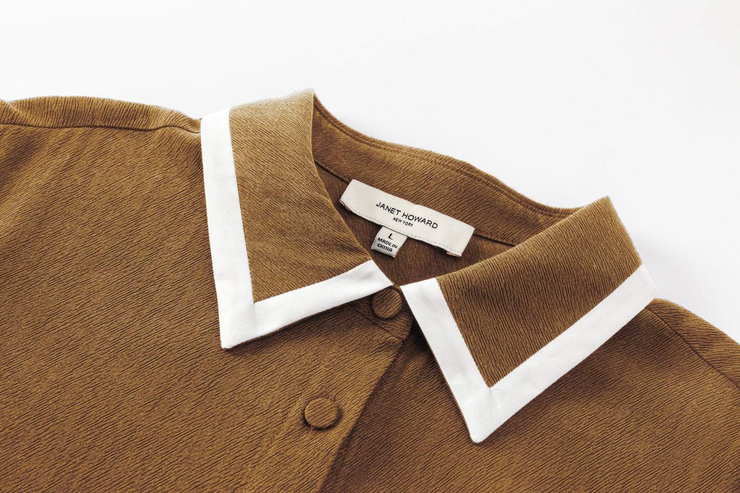 Amelia Blouse - Toffee / White