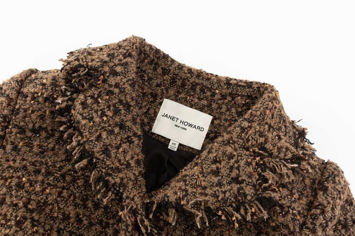 Teddy Raw Edge Blazer - Chocolate / Black