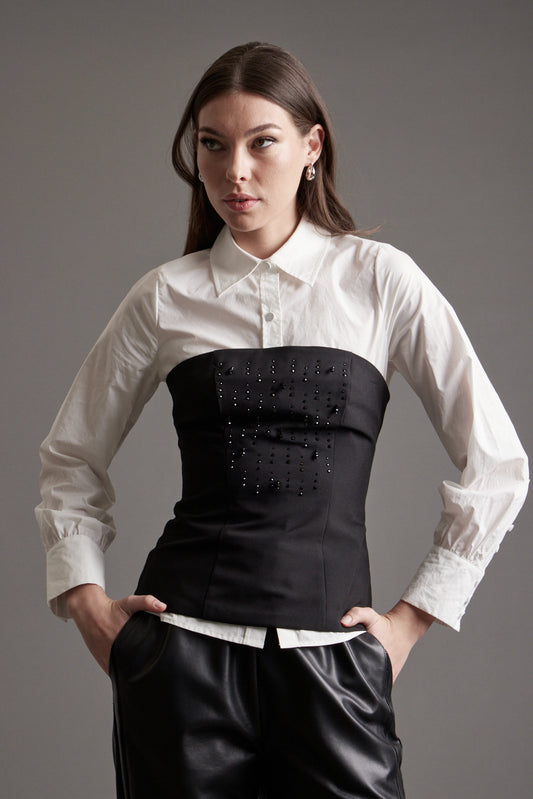 Francesca Hand Beaded Bustier