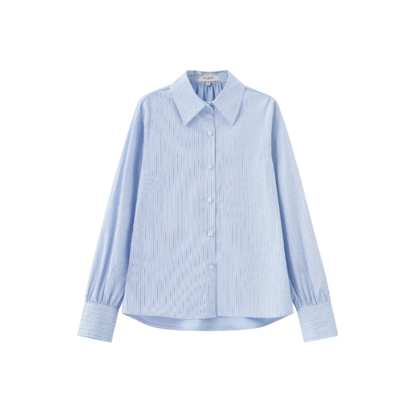 Stripe Shirt w/ Silk Twill Back - Bankers Stripe In Blue
