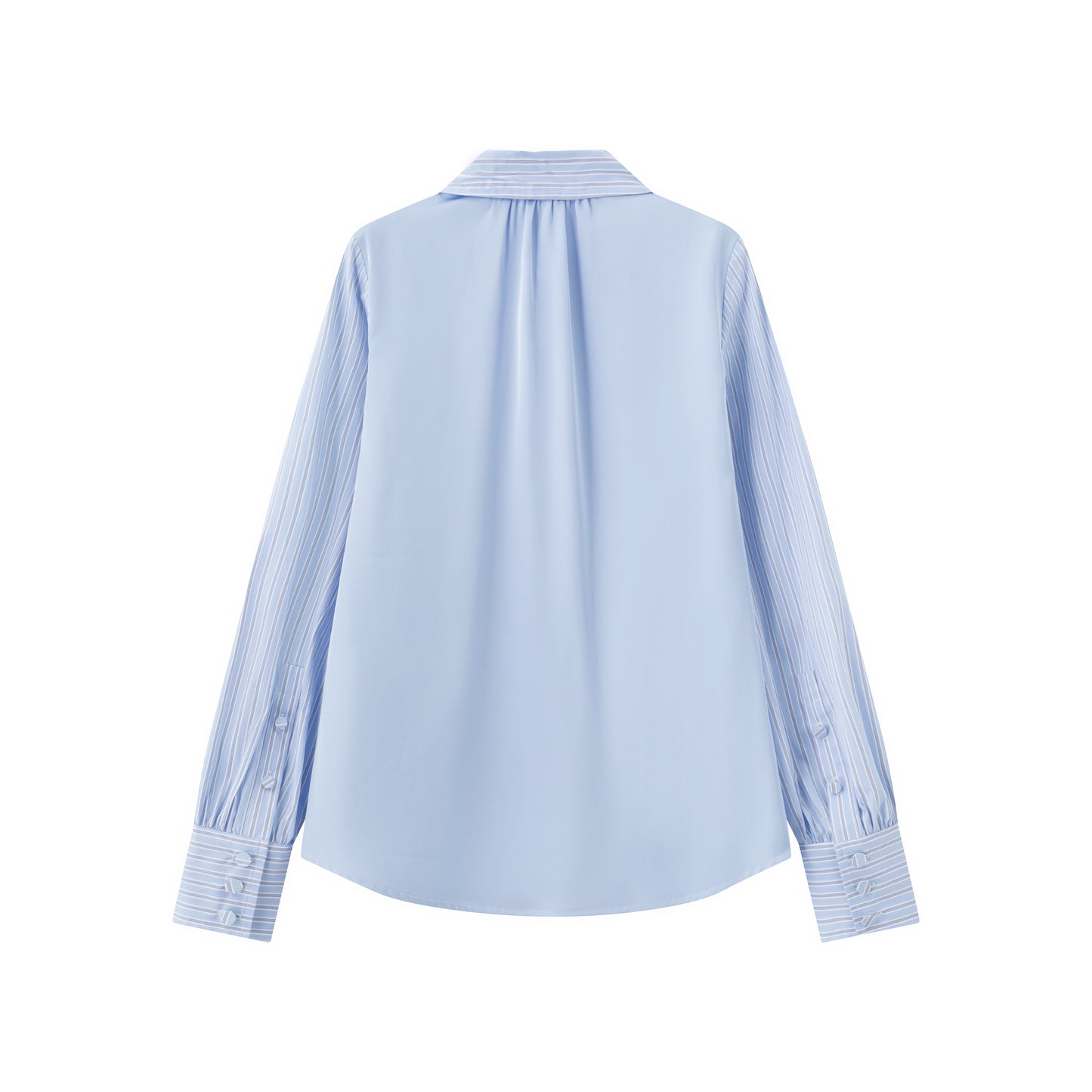Stripe Shirt w/ Silk Twill Back - Bankers Stripe In Blue