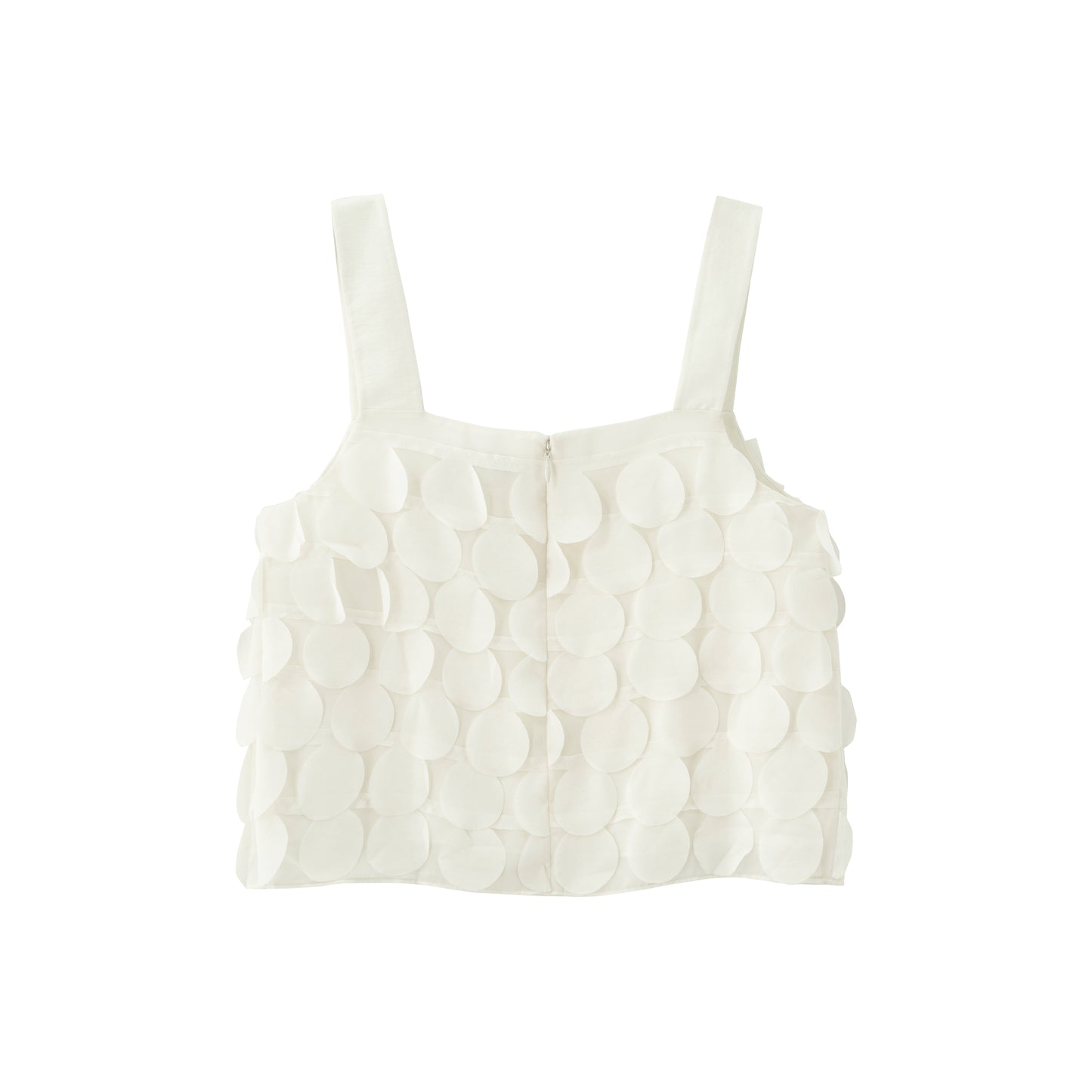 Chiffon Paillette Camisole - White