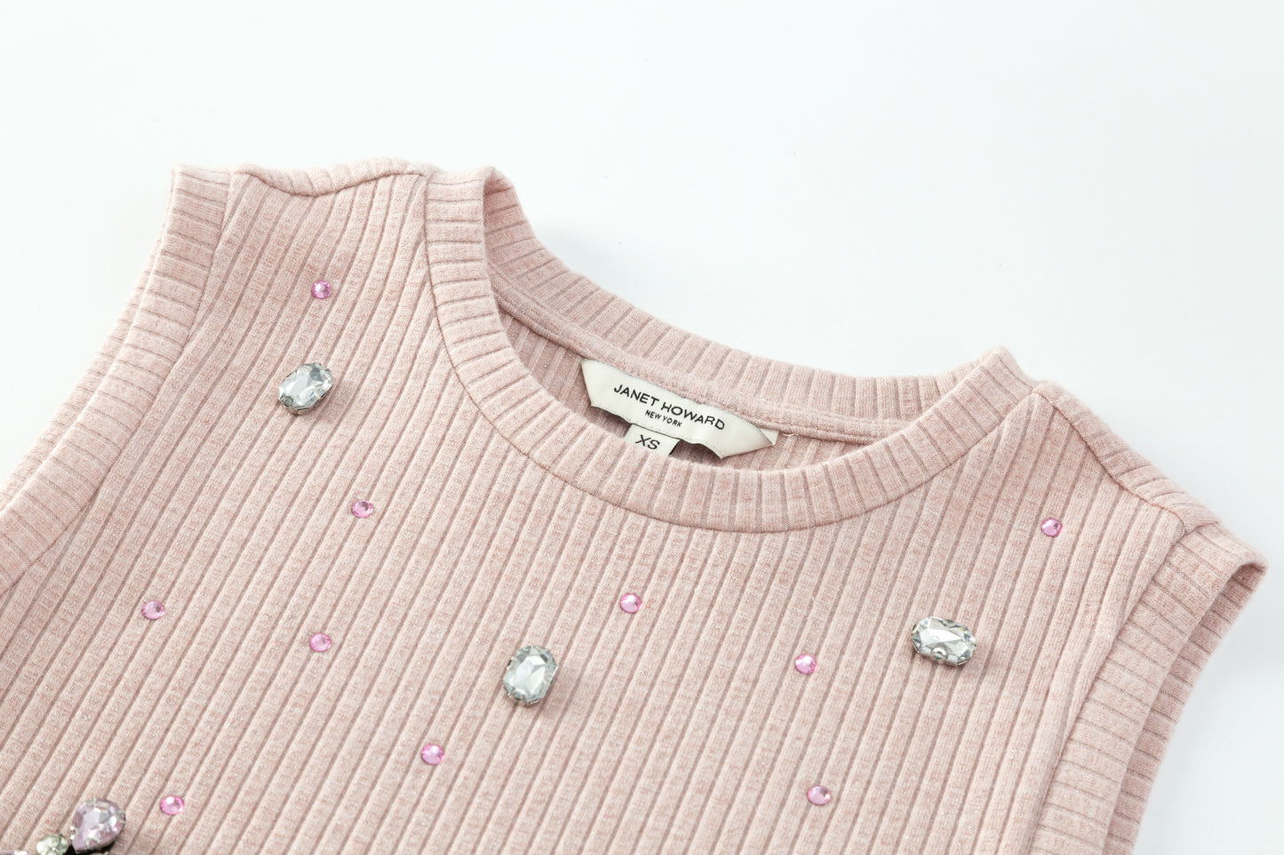 Knit Tank w/ Stones - Pistachio