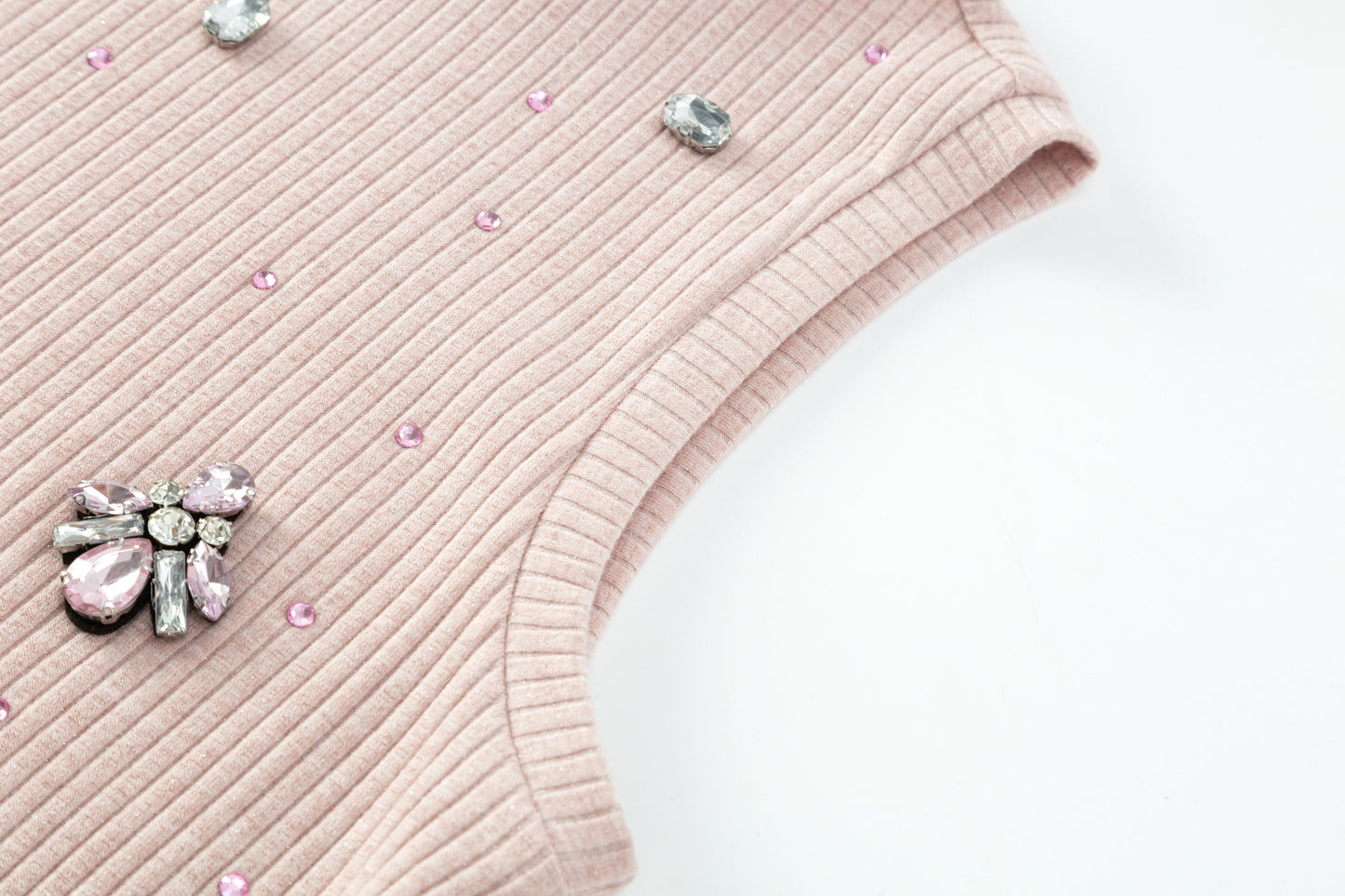 Knit Tank w/ Stones - Pistachio