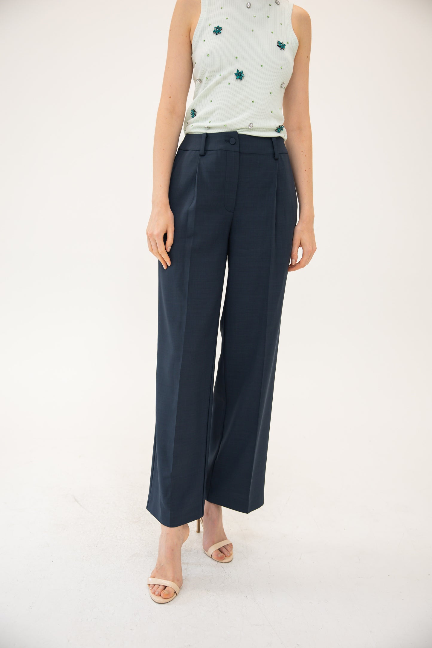 Knit Tank w/ Stones - Rosewood