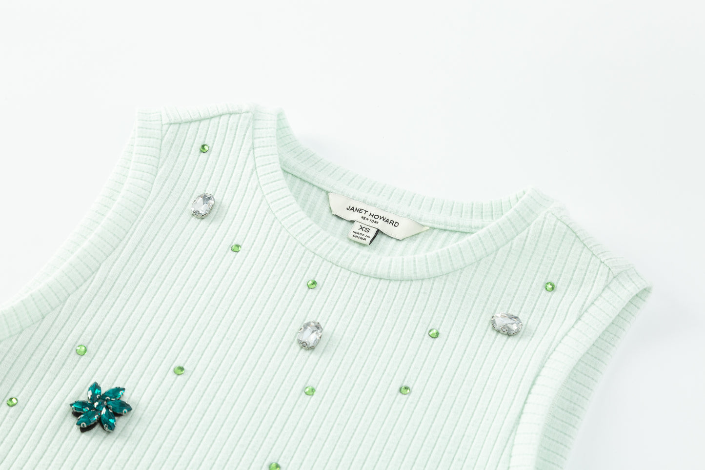 Knit Tank w/ Stones - Rosewood