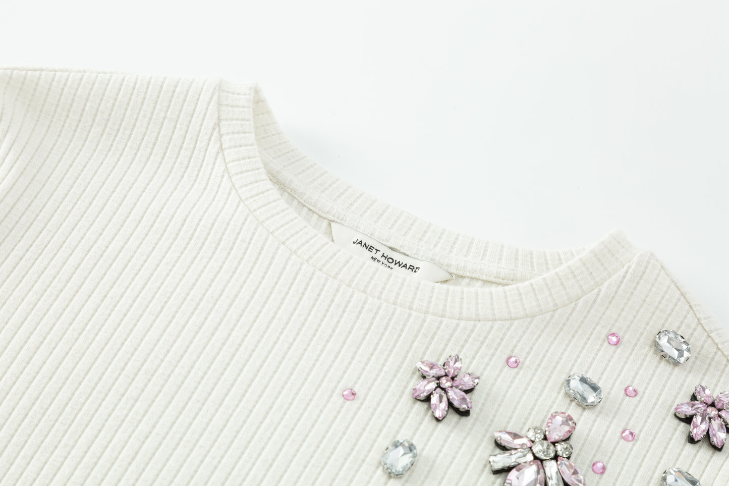 T-Shirt w/ Stones - Ivory