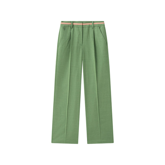 Wide Leg Trouser - Lawn Green