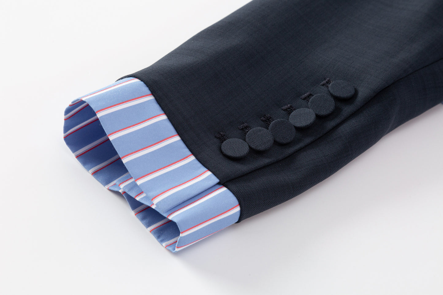 Double Breasted Collarless Blazer - Ink