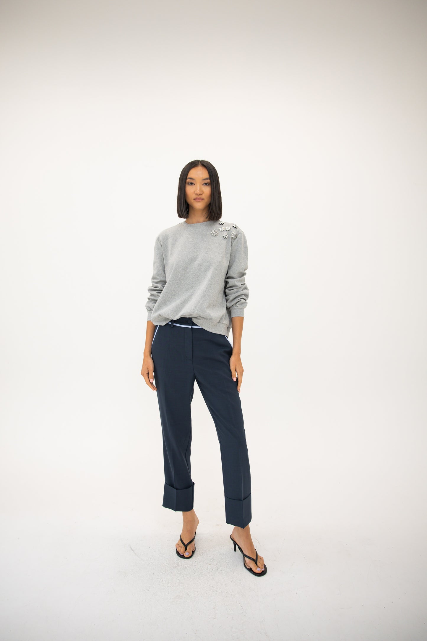 Slim Trouser w/ Piping - Ink