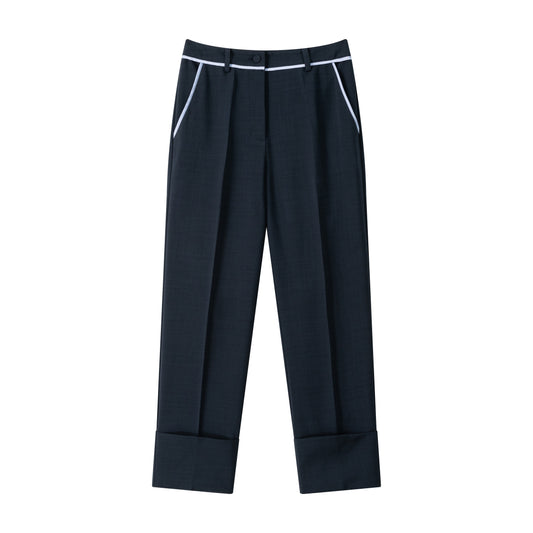 Slim Trouser w/ Piping - Ink