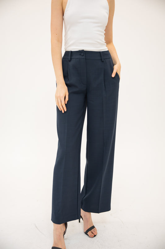 Wide Leg Trouser - Ink