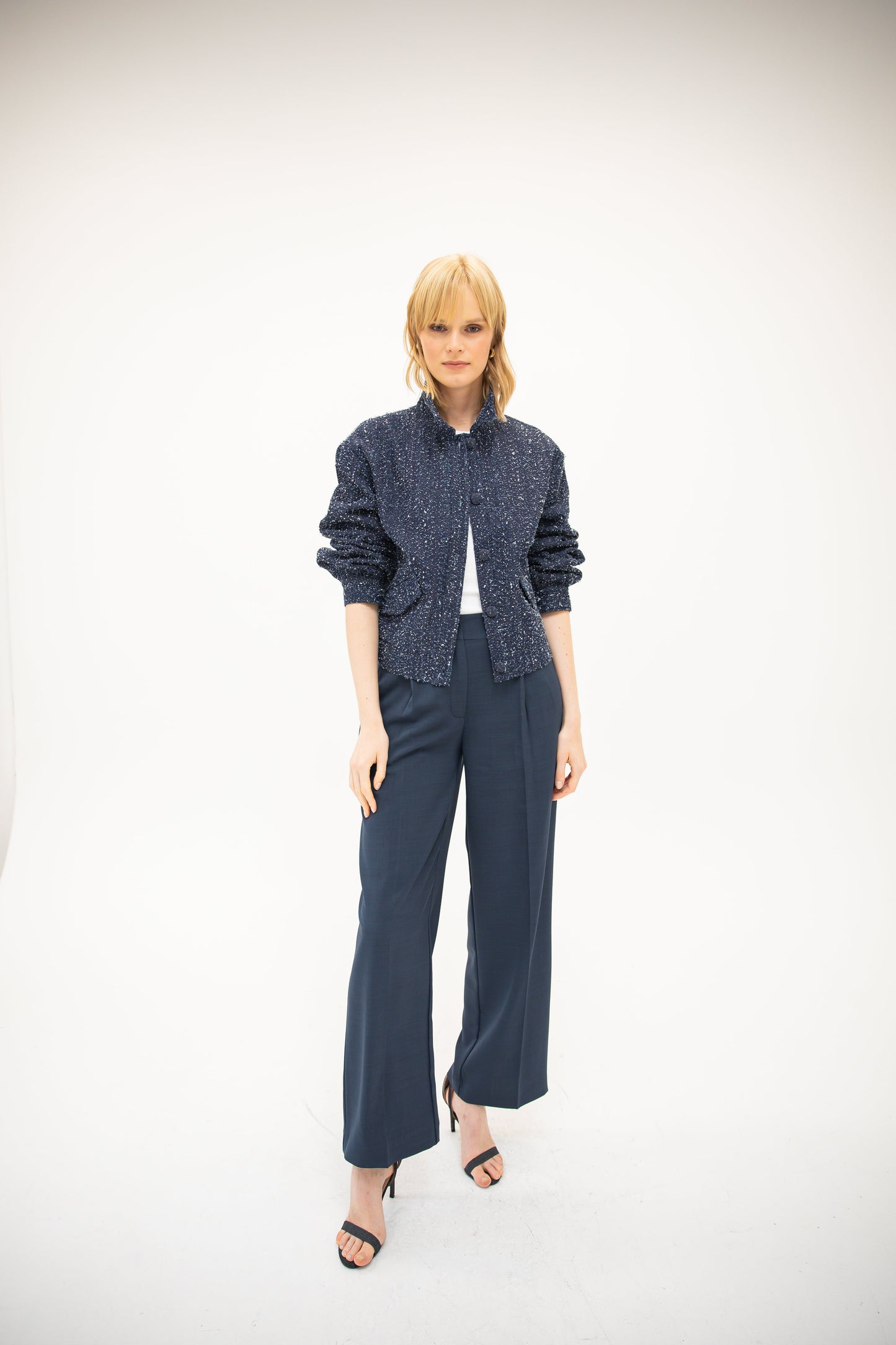 Wide Leg Trouser - Ink