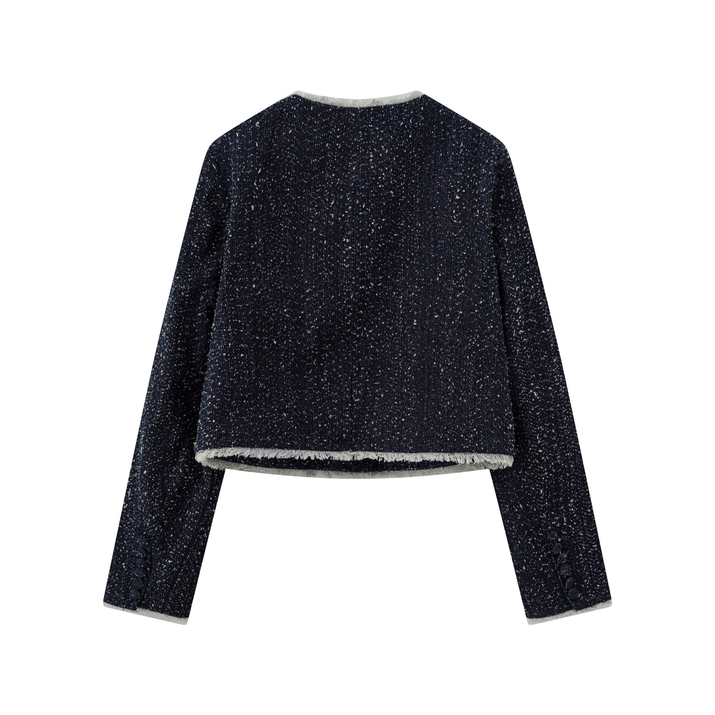 Raw Edge Blazer - Denim Tweed