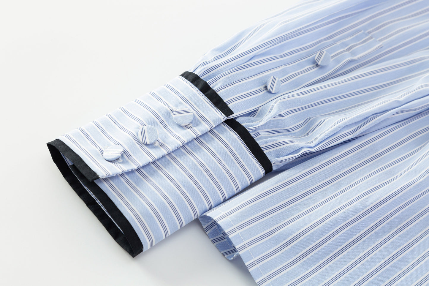 Stripe Shirt w/ Piping & Stones - Bankers Stripe In Blue