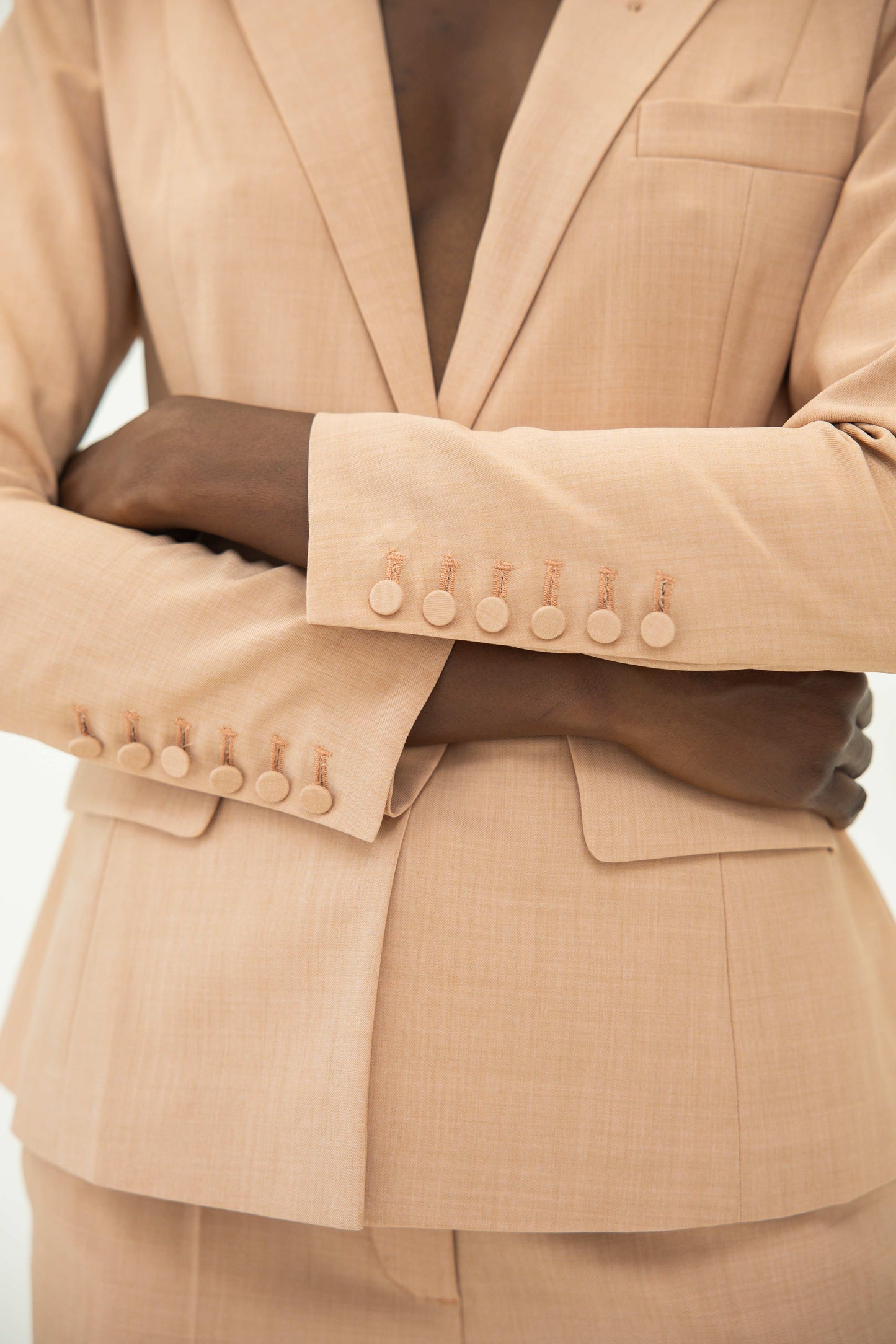 Fitted Blazer w/ Ruched Back - Rosewood