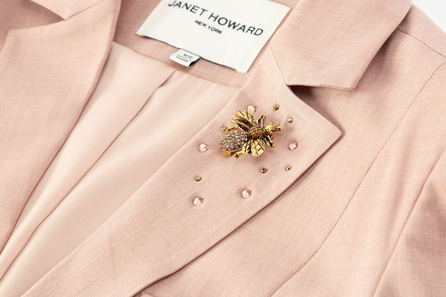 Fitted Blazer w/ Ruched Back - Rosewood