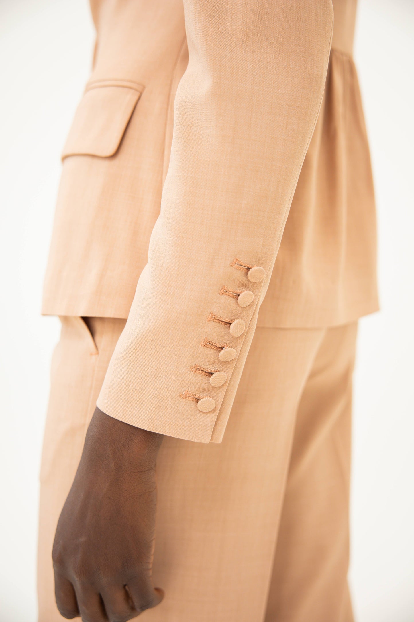 Fitted Blazer w/ Ruched Back - Rosewood