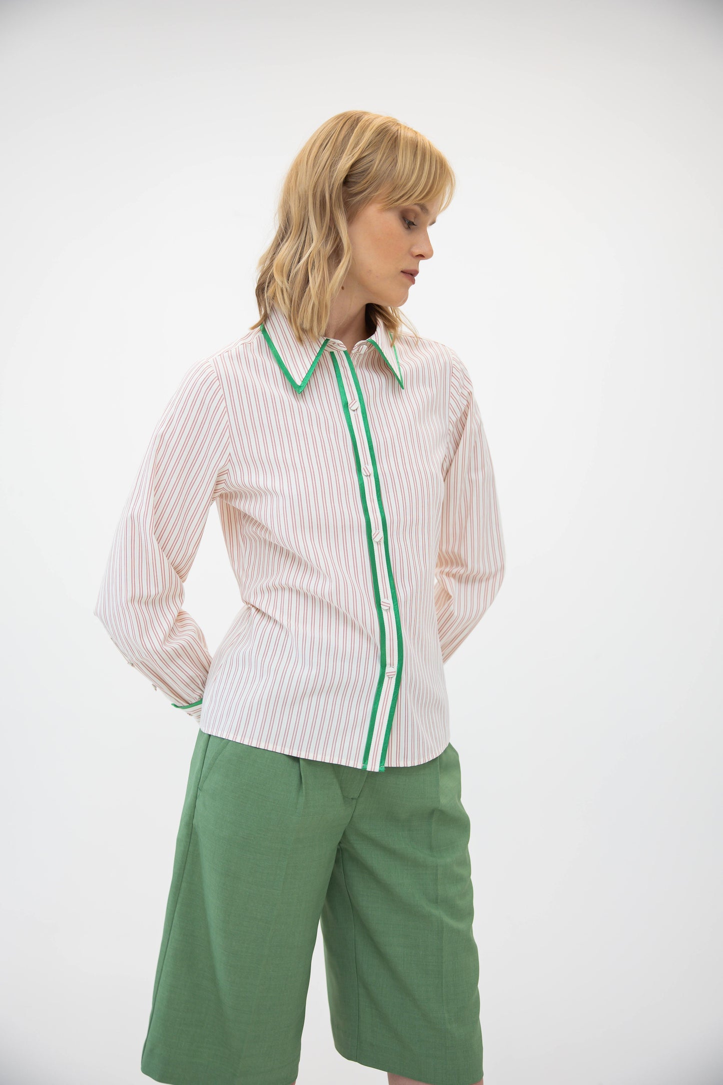Contrast Stripe Shirt - Ballerina Stripe