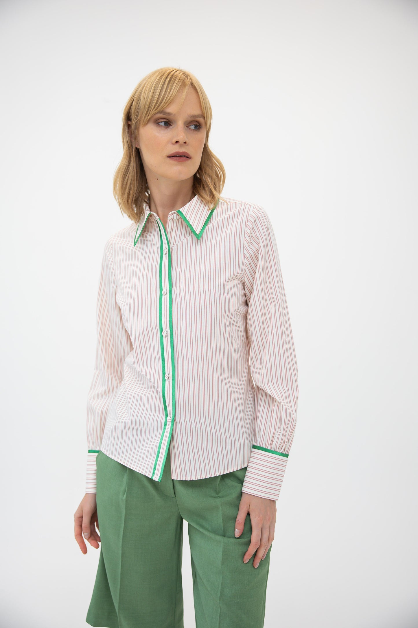 Contrast Stripe Shirt - Ballerina Stripe