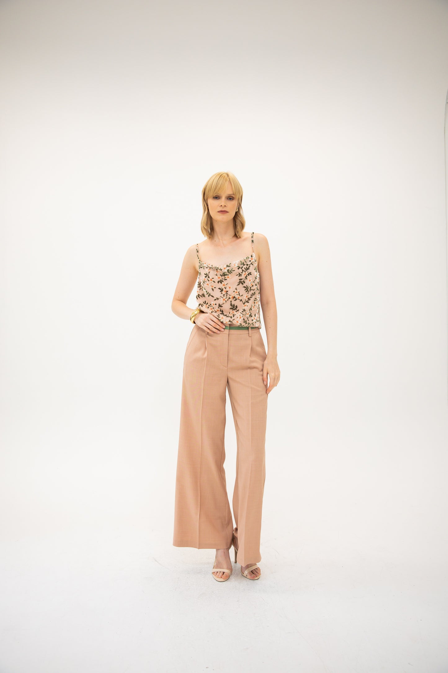 Drape Front Camisole - French Floral
