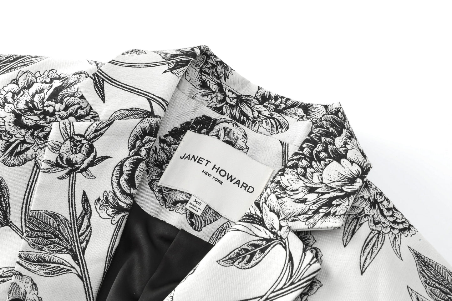 Ruched Back Blazer - English Rose Floral