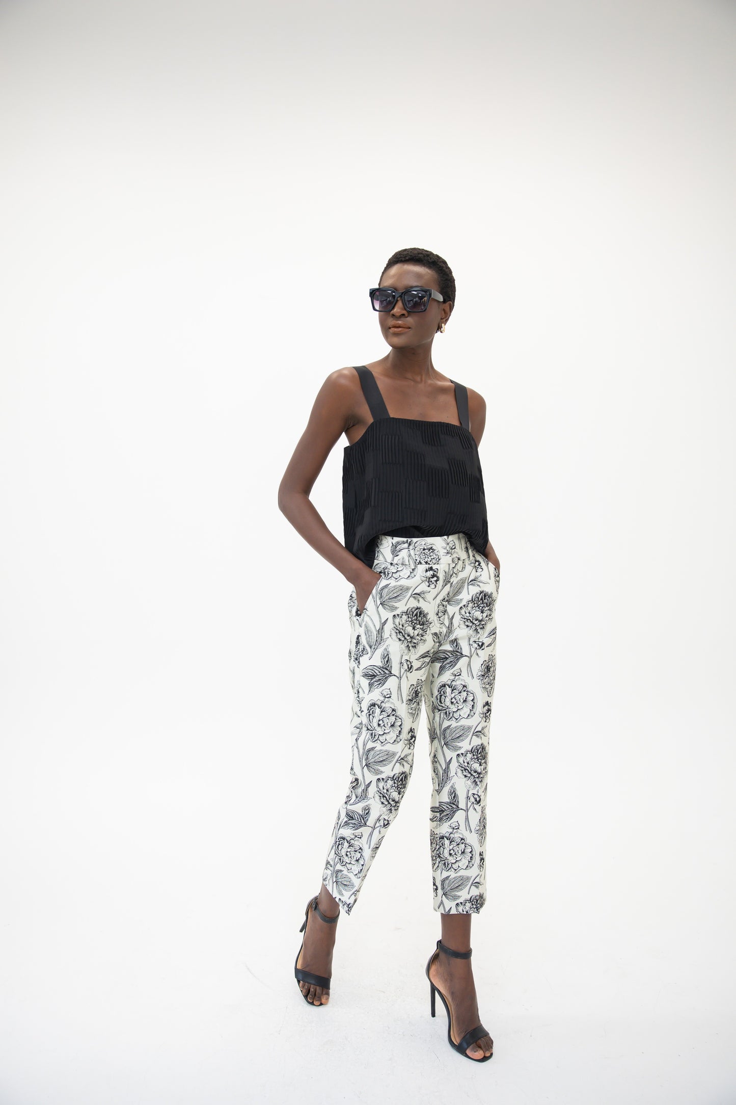 Slim Trouser - English Rose Floral