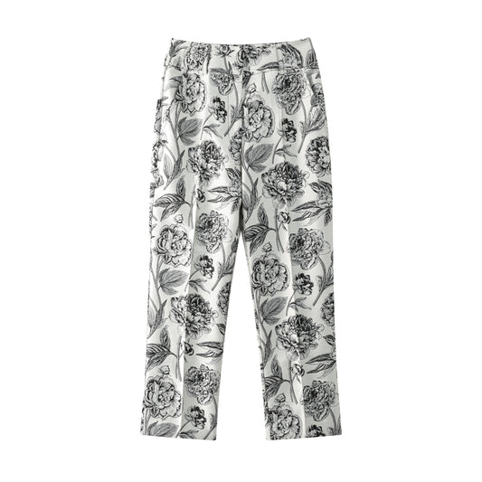 Slim Trouser - English Rose Floral