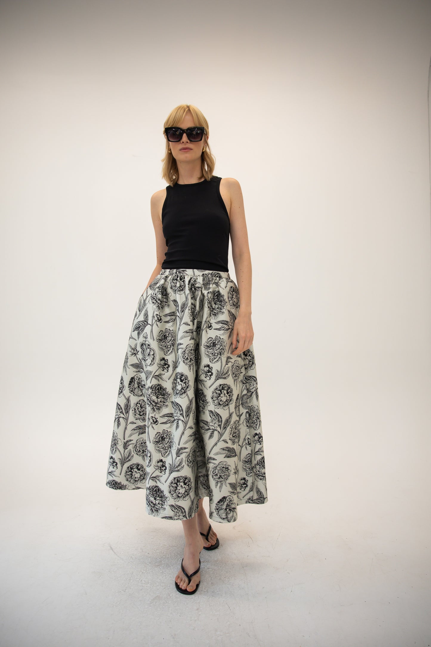 Full Skirt - English Rose Floral