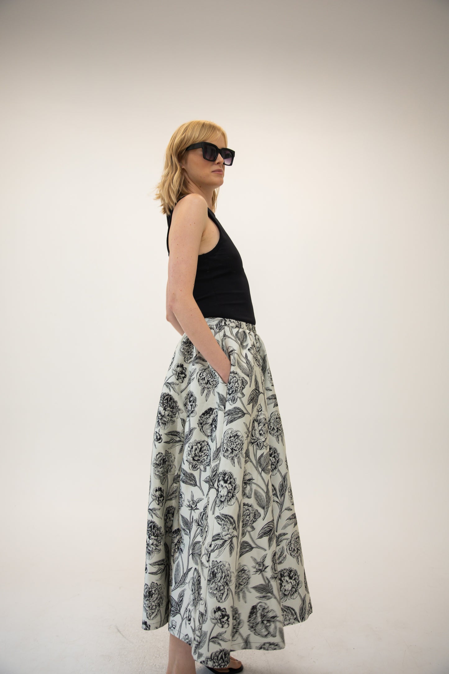 Full Skirt - English Rose Floral
