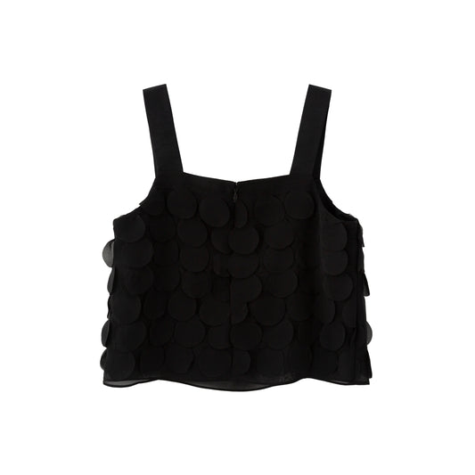 Chiffon Paillette Camisole - Black