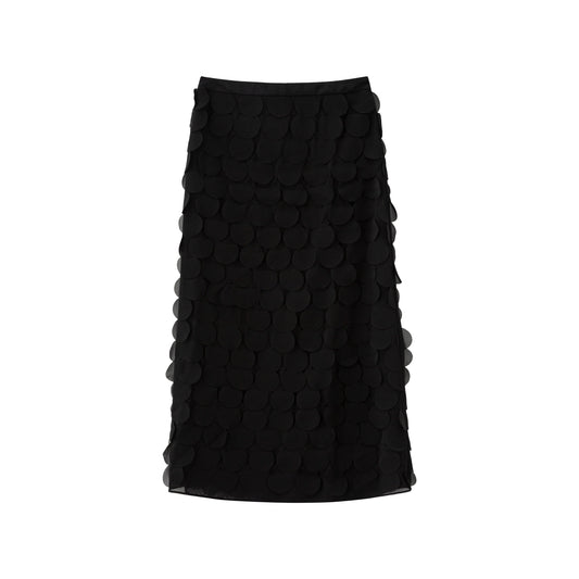 Chiffon Paillette Skirt - Black