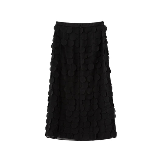 Chiffon Paillette Skirt - Black