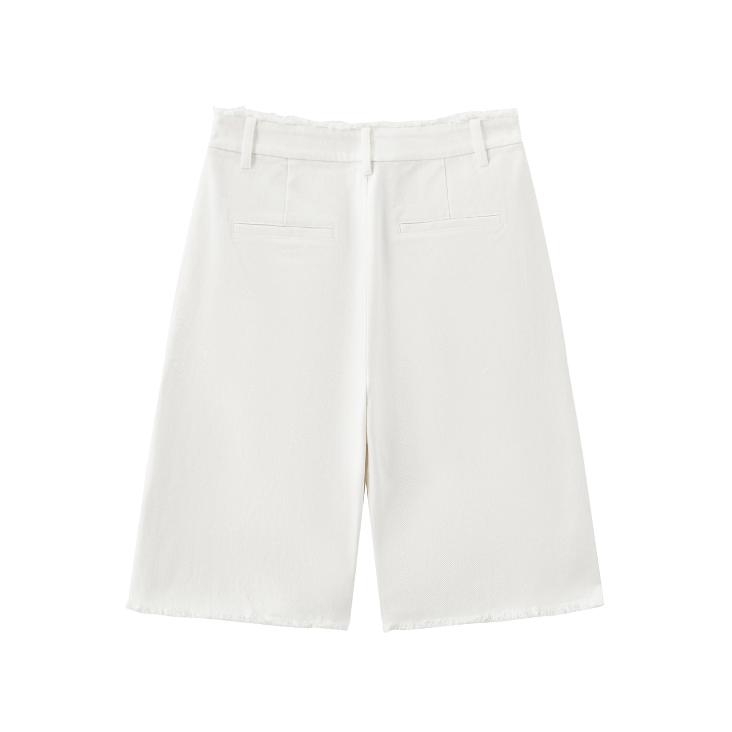 Raw Edge Bermuda Short - White Denim