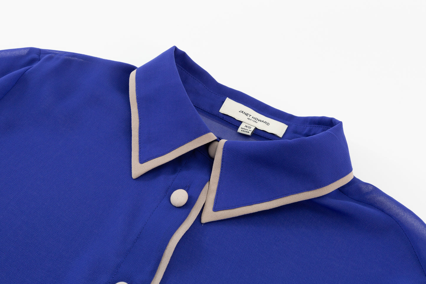 Julie Chiffon Blouse - Cobalt