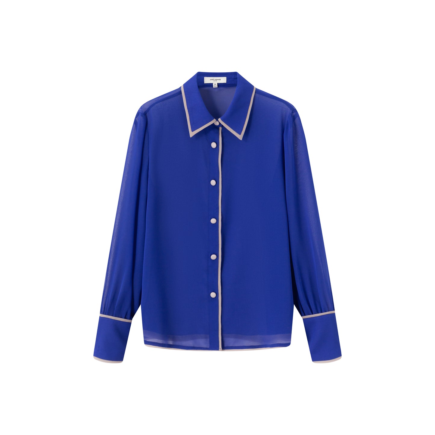Julie Chiffon Blouse - Cobalt