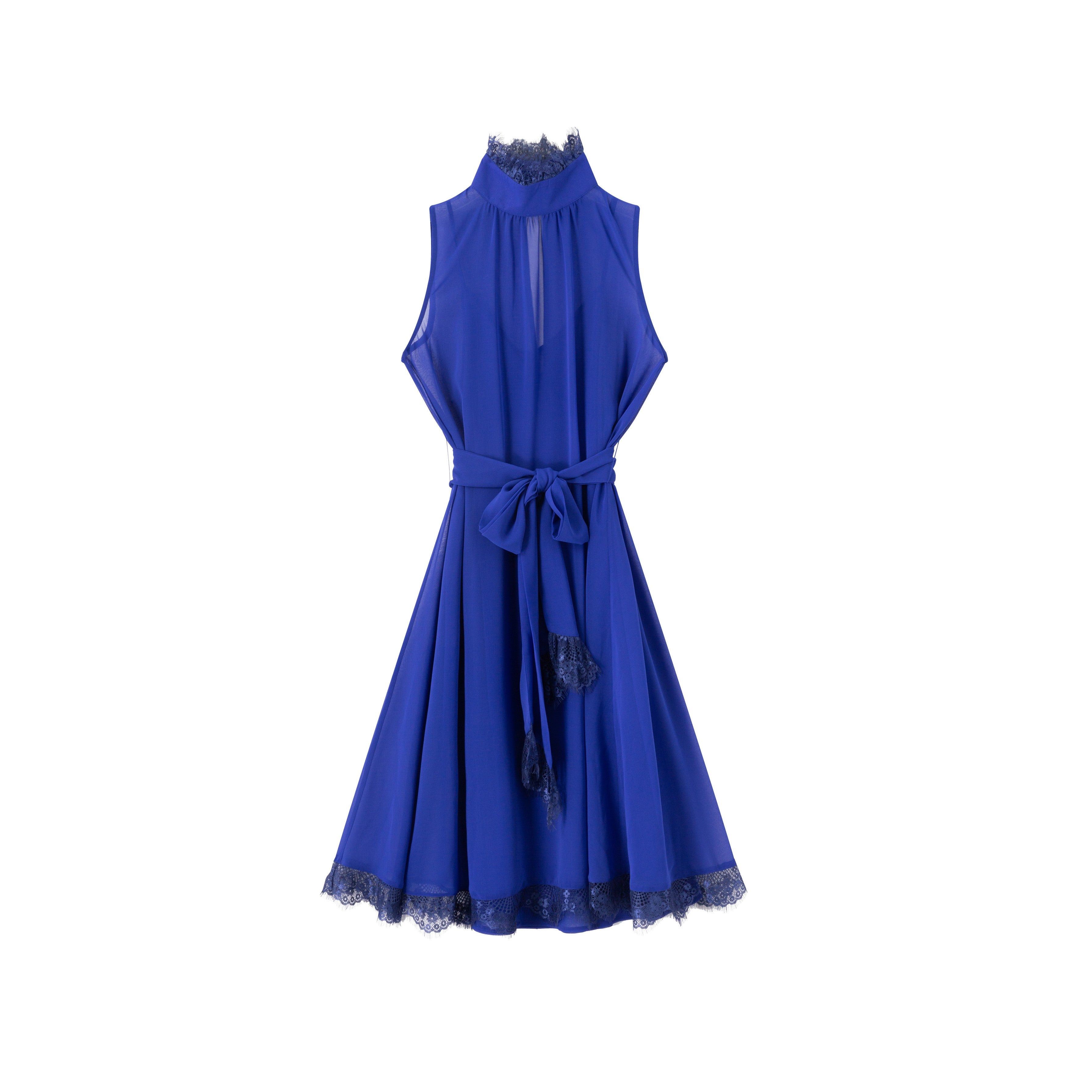 Reese Chiffon Dress - Cobalt