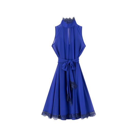 Reese Chiffon Dress - Cobalt