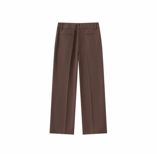 Jenna Trouser - Cinnamon Stripe