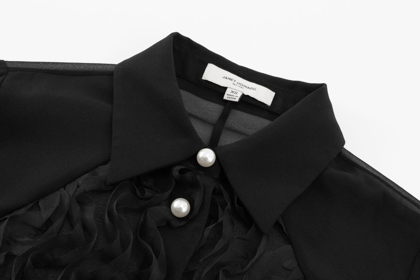 Riley Tux Blouse - Black