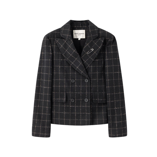 Nadia D.B. Blazer - Black Plaid