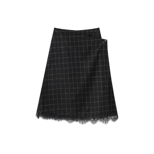 Amelia Skirt - Black Plaid